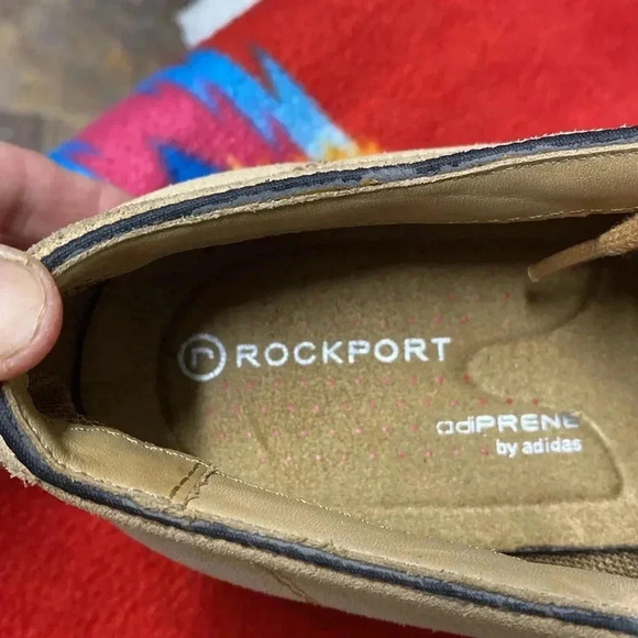 Rockport Tan Leather Suede Tie Shoes Size 12 - Picture 4 of 9